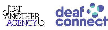 Just Another Agency and Deaf Connect logos